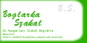 boglarka szakal business card